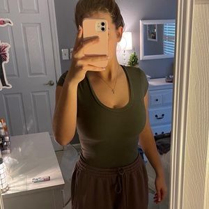 Small/medium army green casual shirt